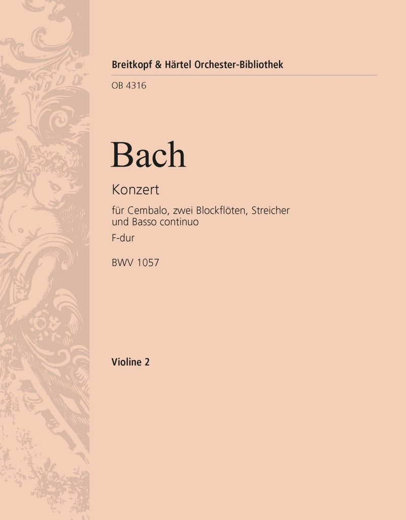 Harpsichord Concerto in F major BWV 1057 [violin 2 part]