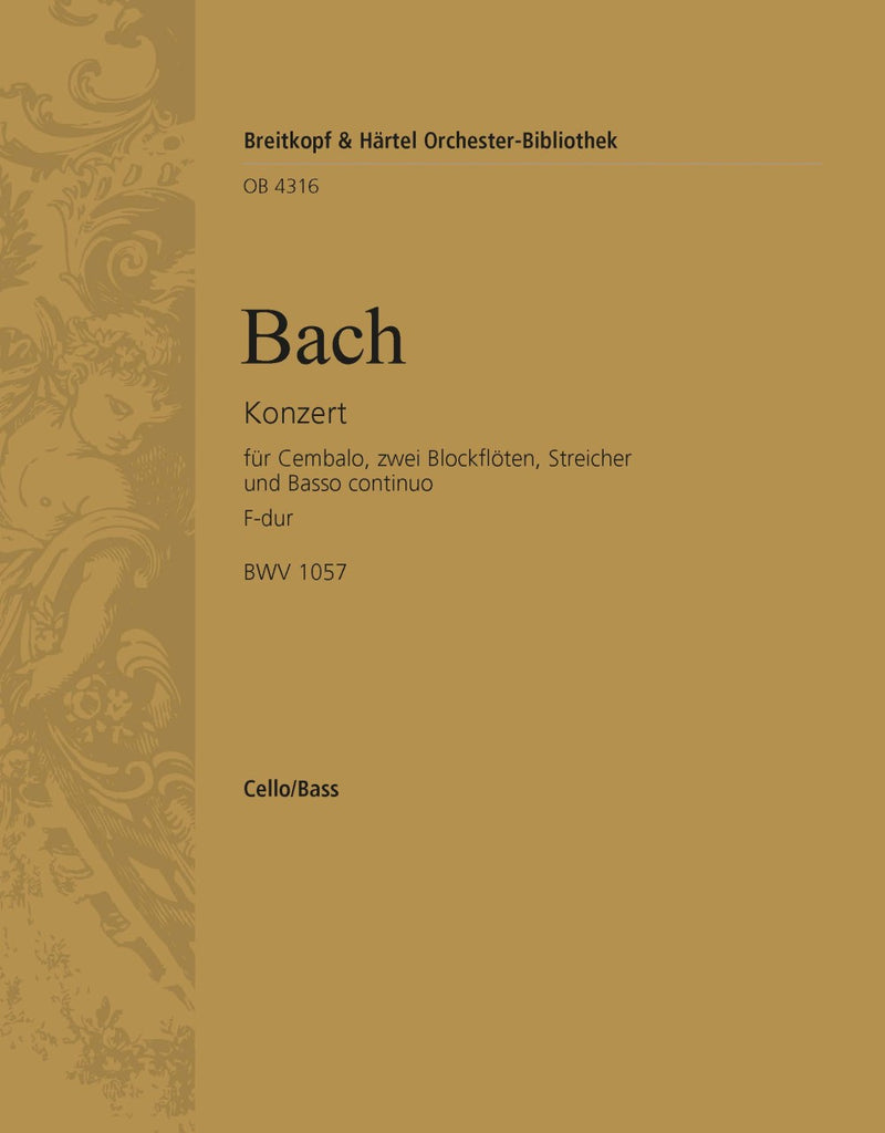 Harpsichord Concerto in F major BWV 1057 [basso (cello/double bass) part]