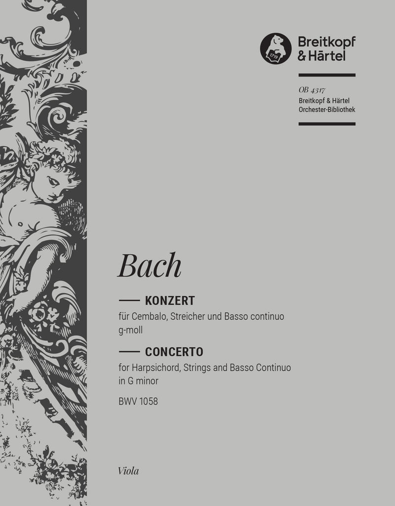Harpsichord Concerto in G minor BWV 1058 [viola part]