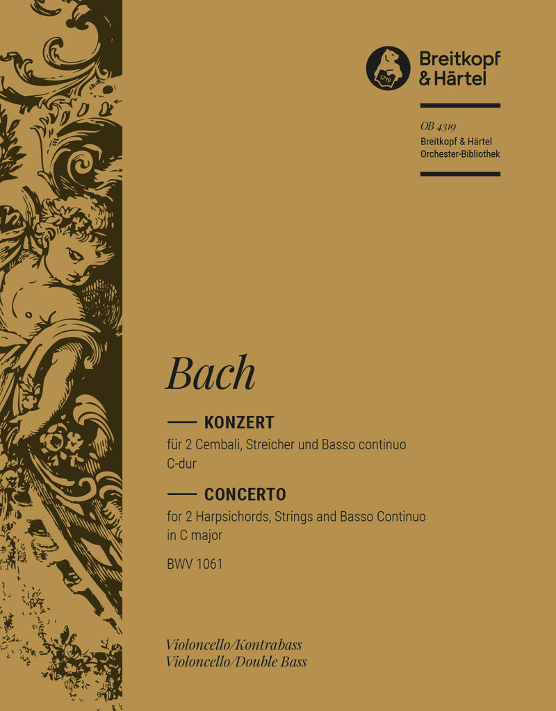 Harpsichord Concerto in C major BWV 1061 [basso (cello/double bass) part]