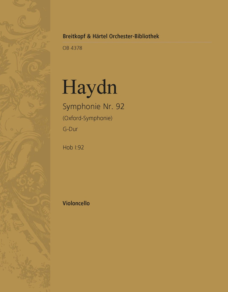 Symphony No. 92 in G major Hob I:92 [violoncello part]