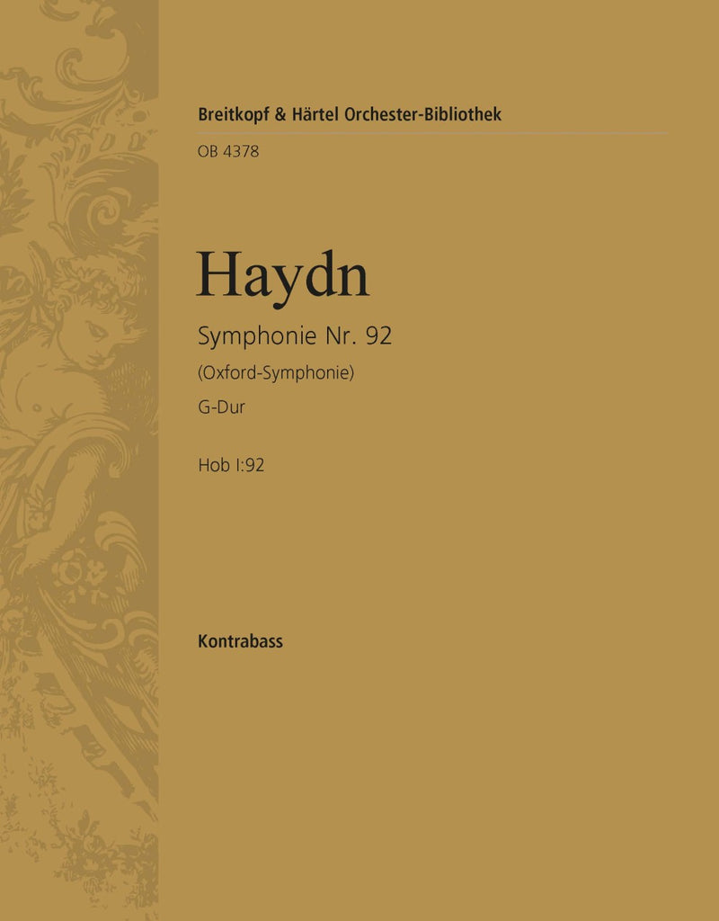 Symphony No. 92 in G major Hob I:92 [double bass part]