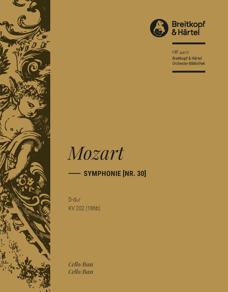 Symphony [No. 30] in D major K. 202 (186b) [basso (cello/double bass) part]