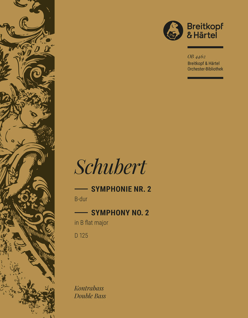 Symphony No. 2 in Bb major D 125 [double bass part]