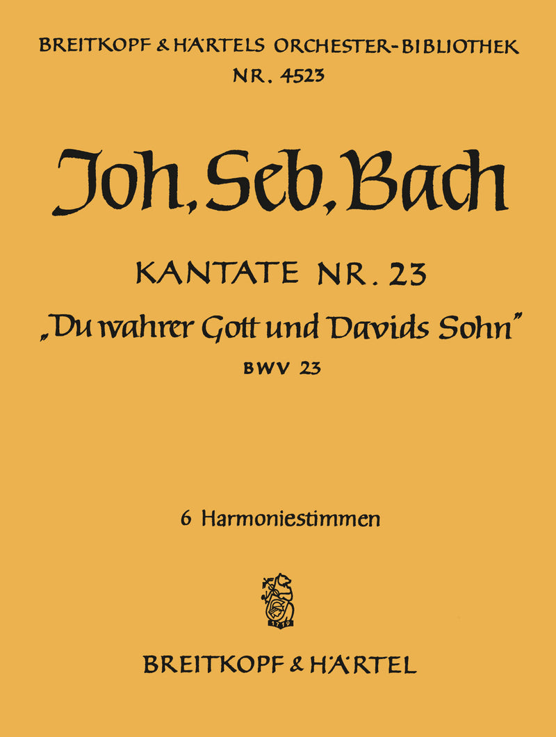 Kantate BWV 23 "Du wahrer Gott und Davids Sohn" [wind parts]