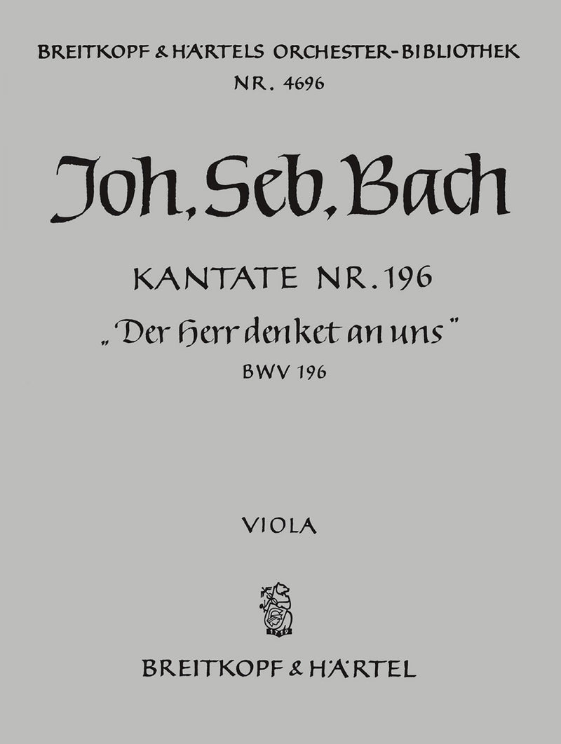 Kantate BWV 196 "Der Herr denket an uns" [viola part]