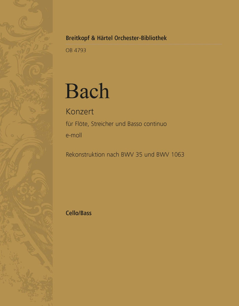 Flute Concerto in E minor [basso (cello/double bass) part]