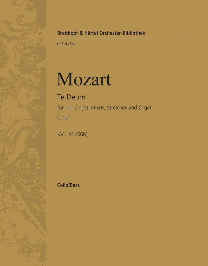 Te Deum in C major K. 141 (66b) [basso (cello/double bass) part]