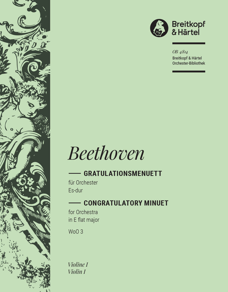 Congratulatory Minuet in Eb major WoO 3 [violin 1 part]
