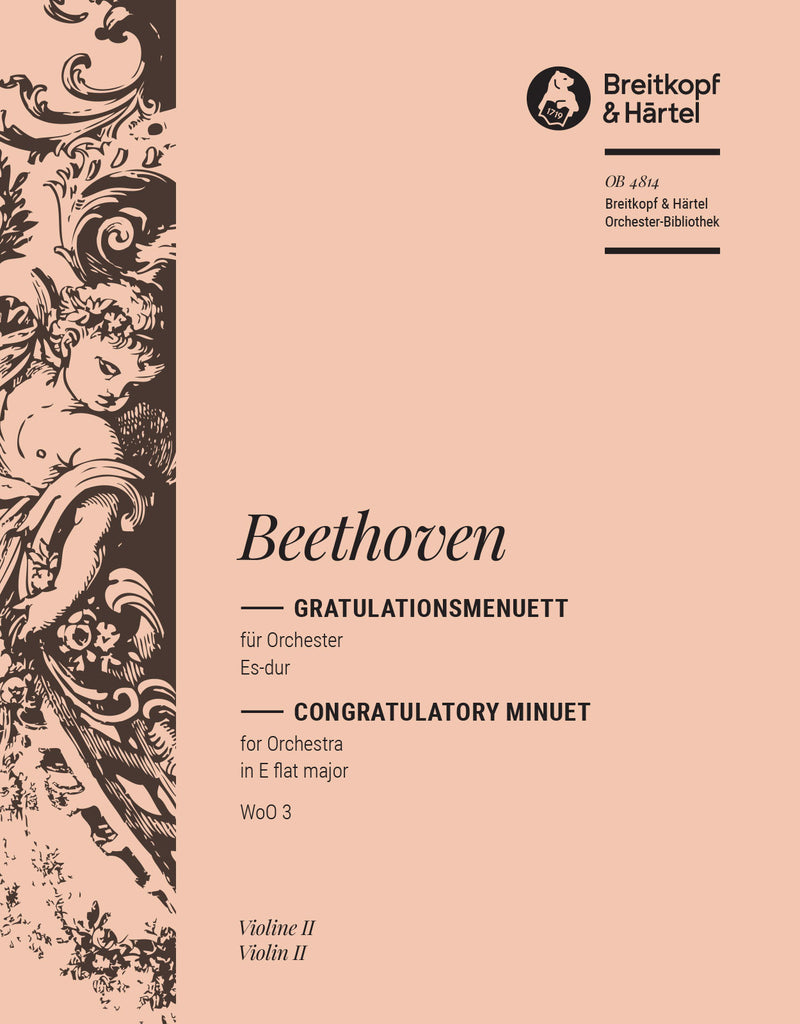 Congratulatory Minuet in Eb major WoO 3 [violin 2 part]