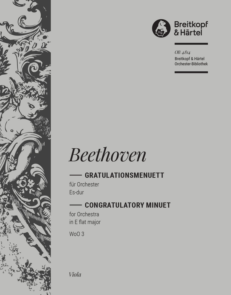 Congratulatory Minuet in Eb major WoO 3 [viola part]