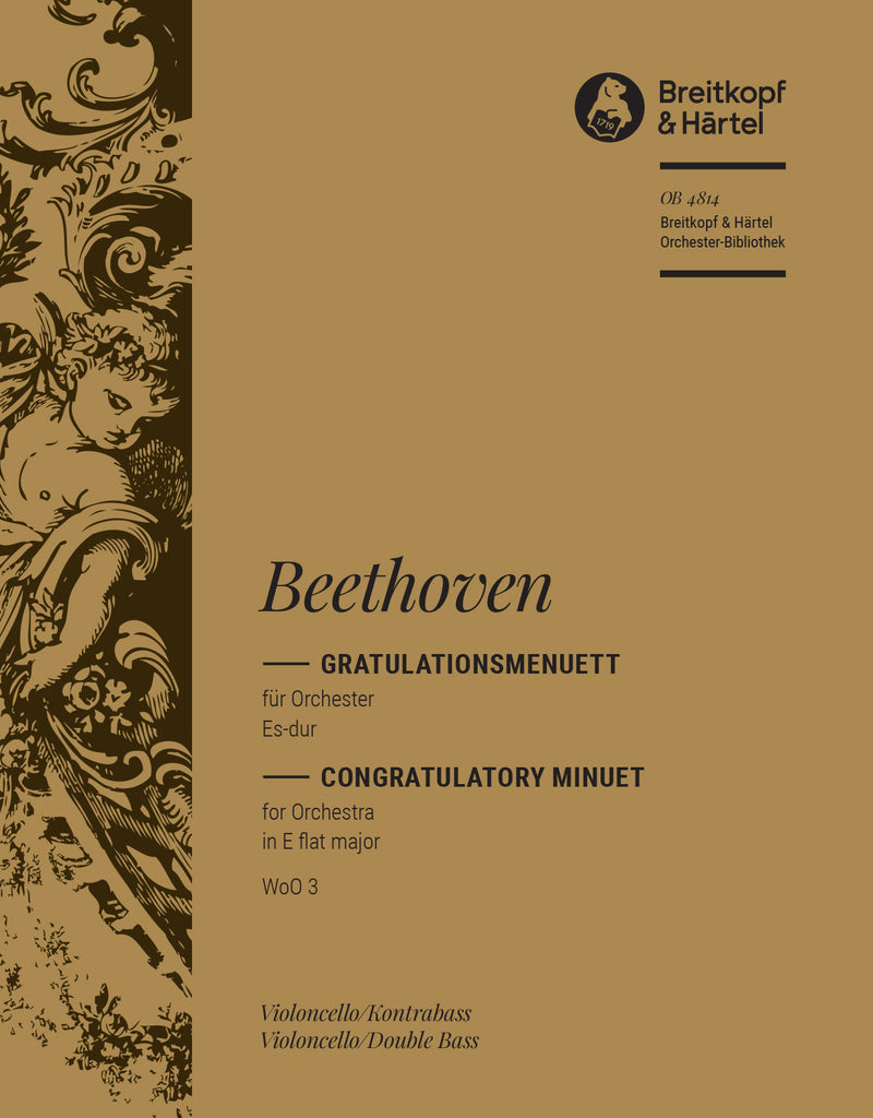 Congratulatory Minuet in Eb major WoO 3 [basso (cello/double bass) part]