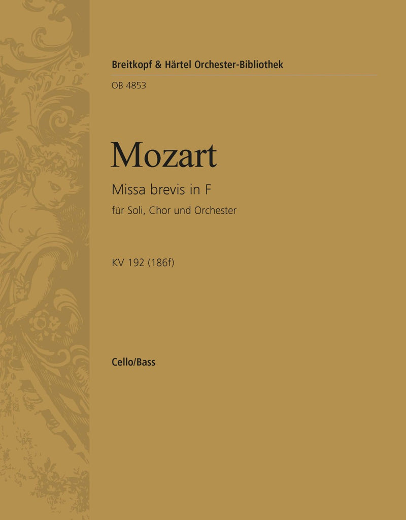 Missa brevis in F major K. 192 (186f) [basso (cello/double bass) part]