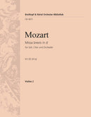 Missa brevis in D minor K. 65 (61a) [violin 2 part]