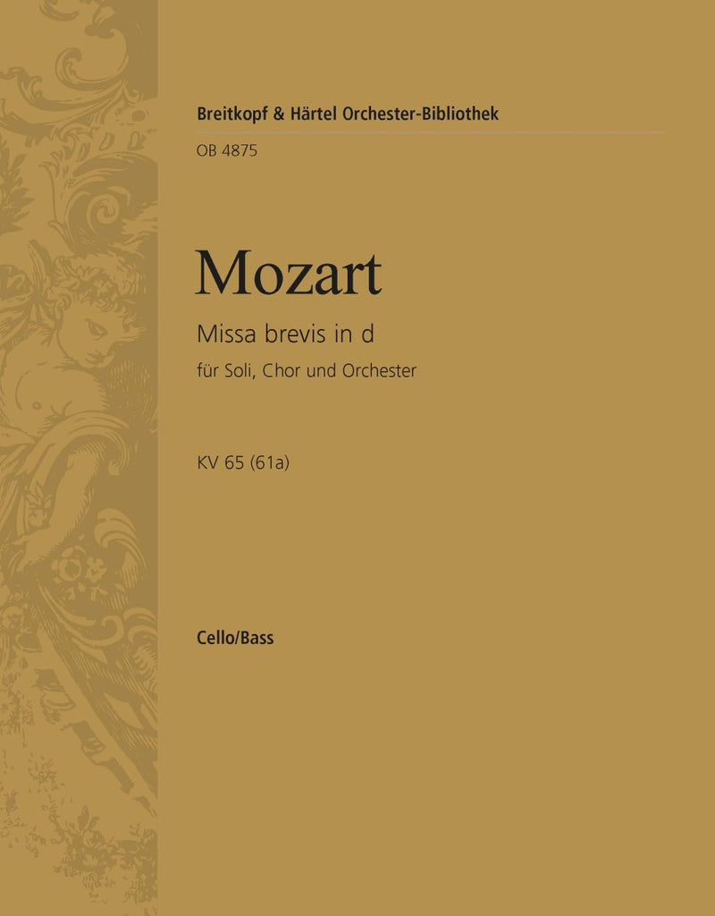 Missa brevis in D minor K. 65 (61a) [basso (cello/double bass) part]