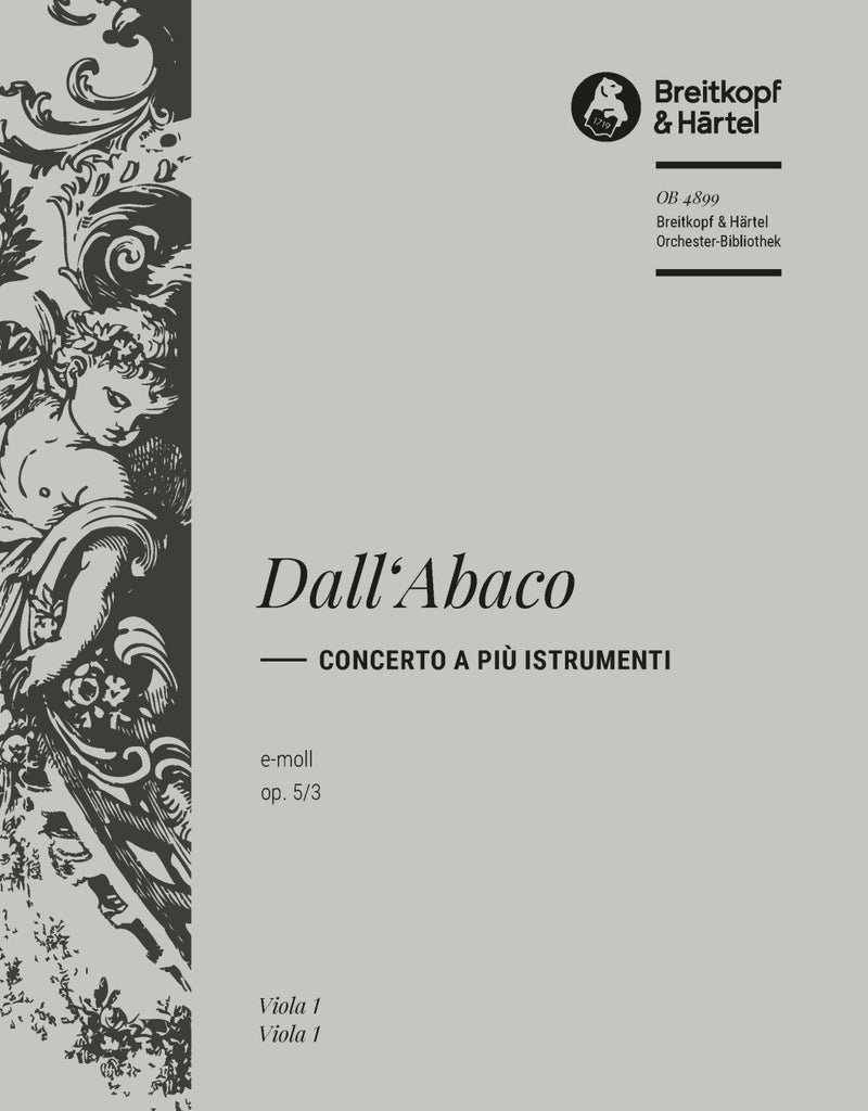 Concerto a più Istrumenti in E minor Op. 5/3 [viola part]