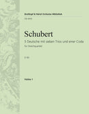5 German Dances with 7 Trios and a Coda D 90 [violin 1 part]