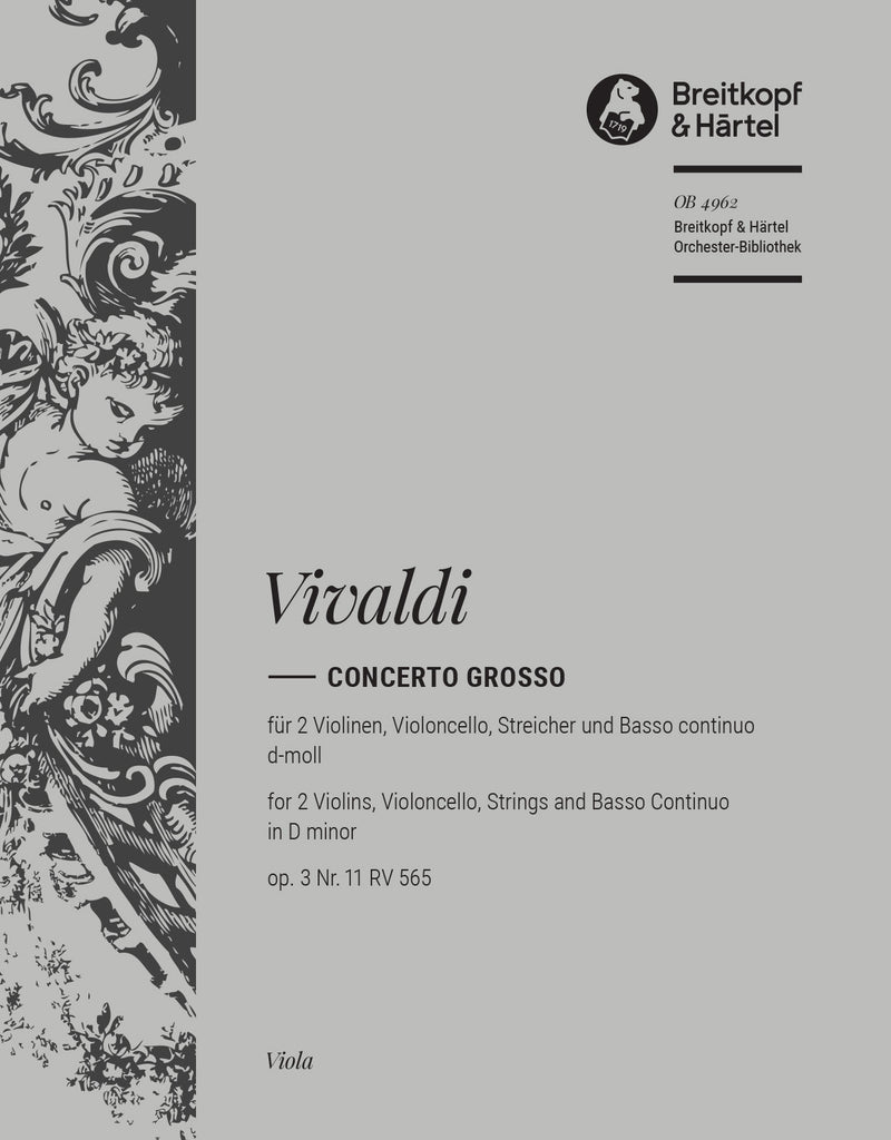 Concerto grosso in D minor Op. 3/11 RV 565 [viola part]
