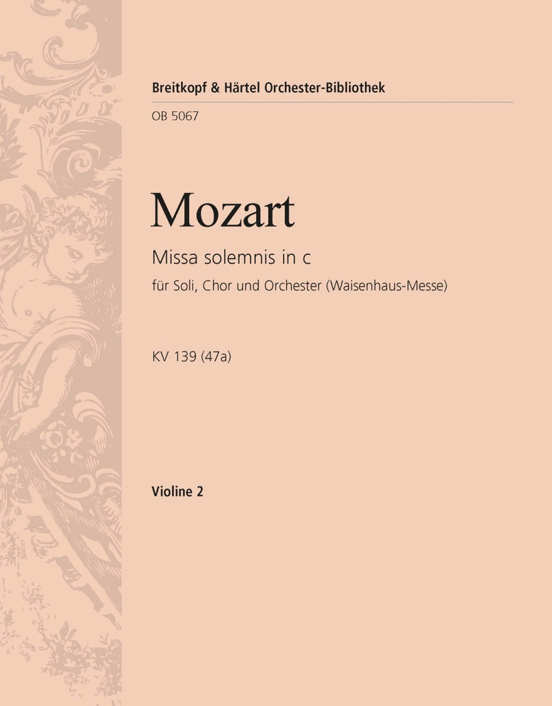 Missa solemnis in C minor K. 139 (47a) [violin 2 part]