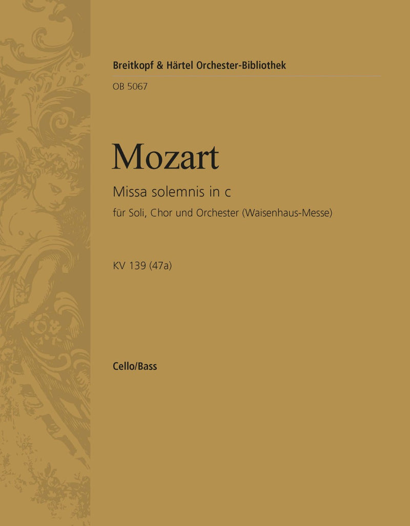 Missa solemnis in C minor K. 139 (47a) [basso (cello/double bass) part]