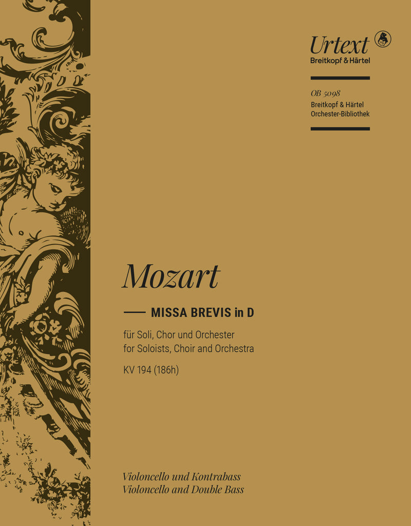 Missa brevis in D major K. 194 (186h) [basso (cello/double bass) part]