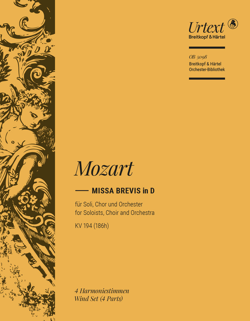 Missa brevis in D major K. 194 (186h) [wind parts]