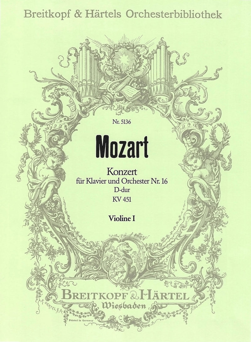 Piano Concerto [No. 16] in D major K. 451 [violin 1 part]