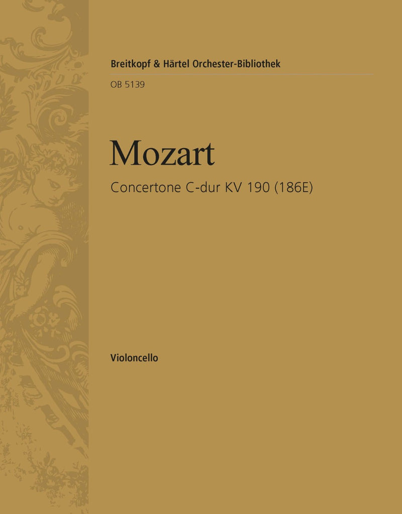 Concertone in C major K. 190 (186E) [violoncello part]