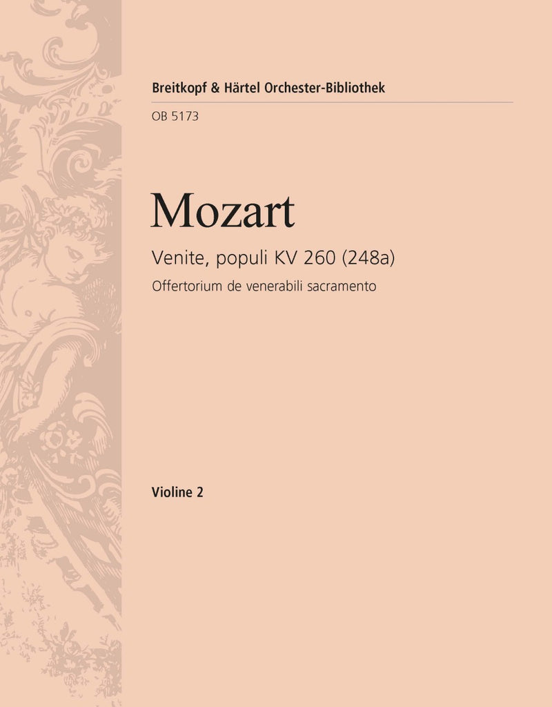 Venite, populi K. 260 (248a) [violin 2 part]