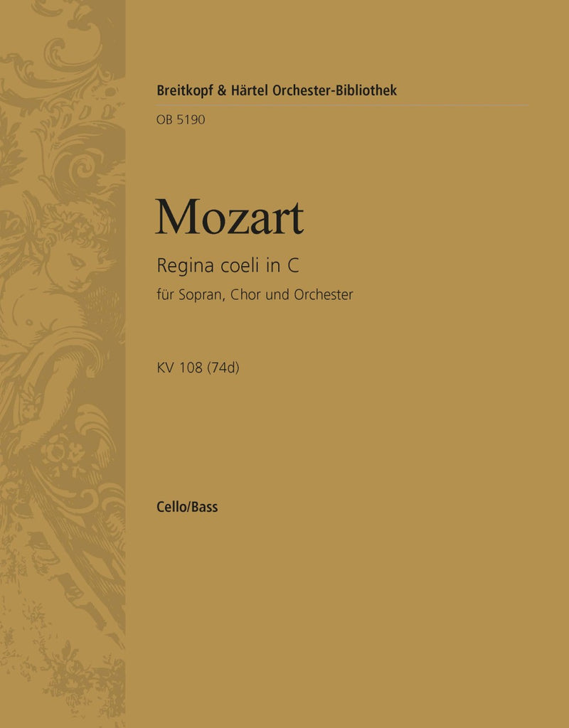 Regina coeli in C major K. 108 (74d) [basso (cello/double bass) part]
