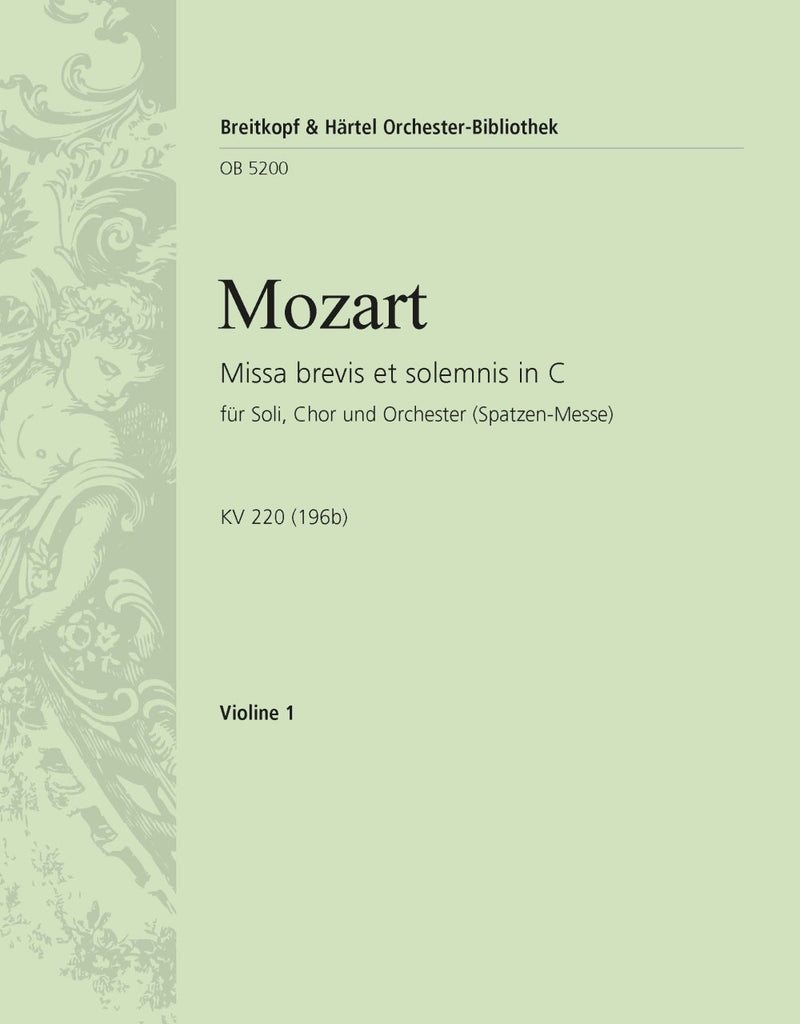 Missa brevis in C major K. 220 (196b) [violin 1 part]