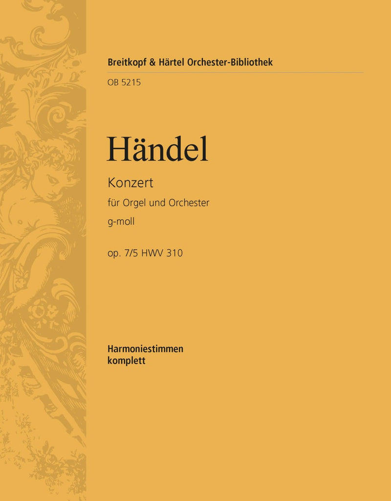 Organ Concerto (No. 11) in G minor Op. 7/5 HWV 310 [wind parts]