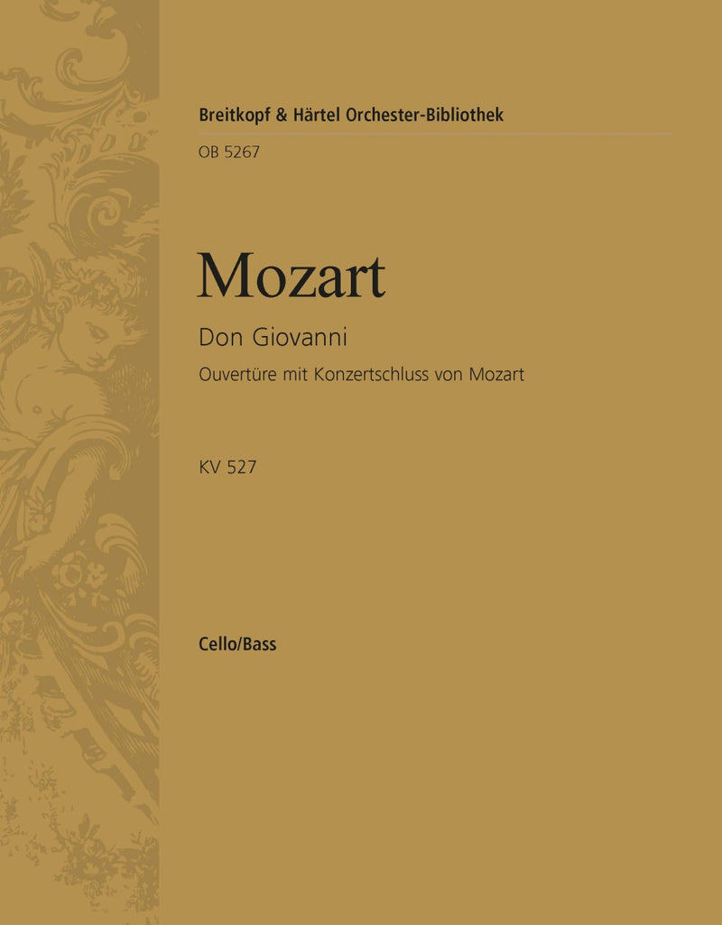 Don Giovanni K. 527 – Overture with concert close by Mozart [basso (cello/double bass) part]