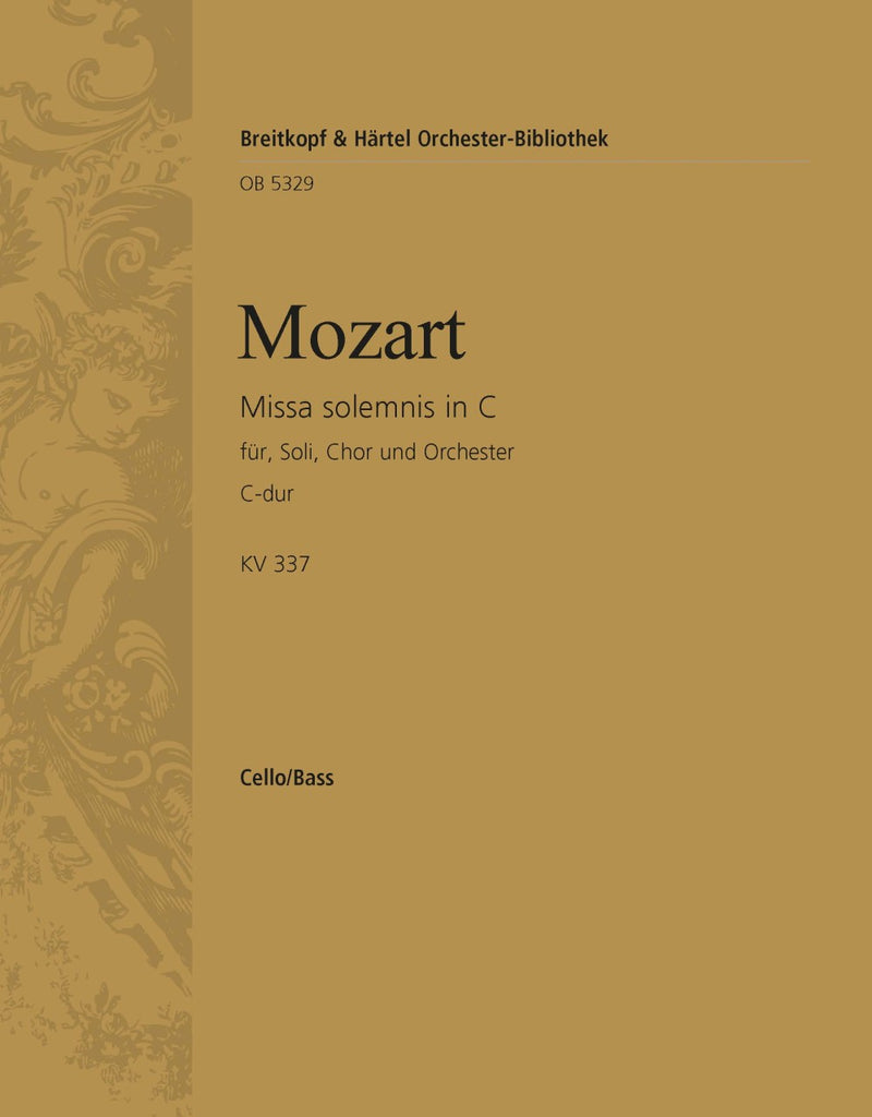 Missa solemnis in C major K. 337 [basso (cello/double bass) part]