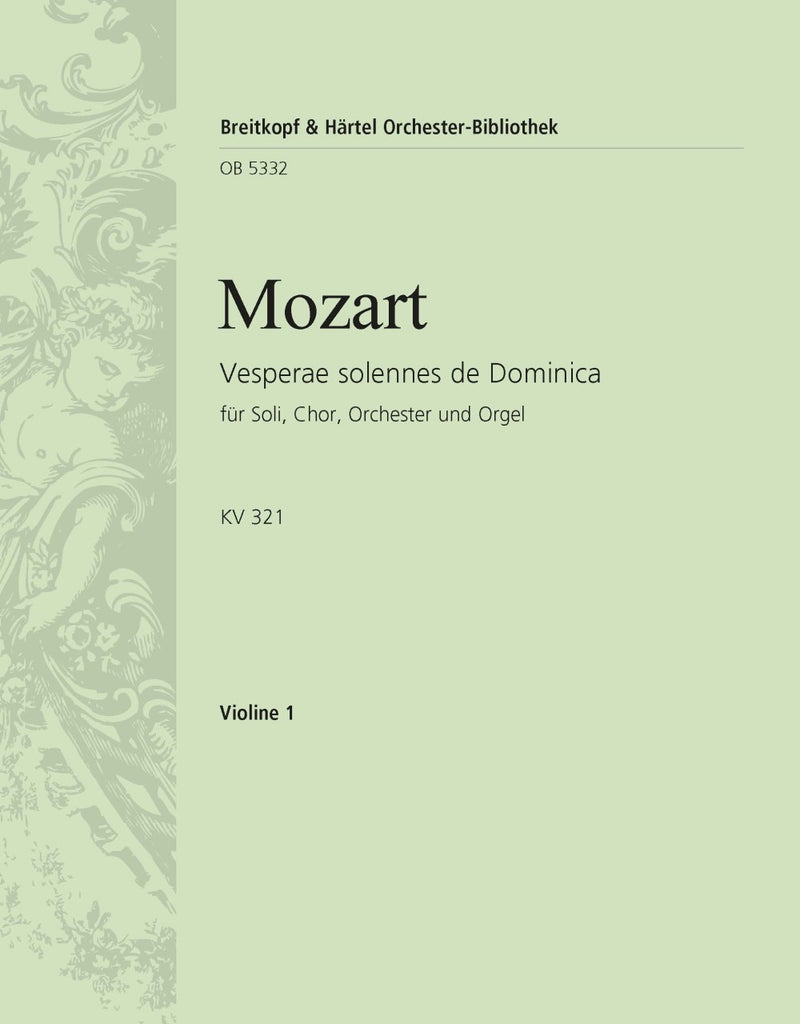 Vesperae solennes de Dominica K. 321 [violin 1 part]