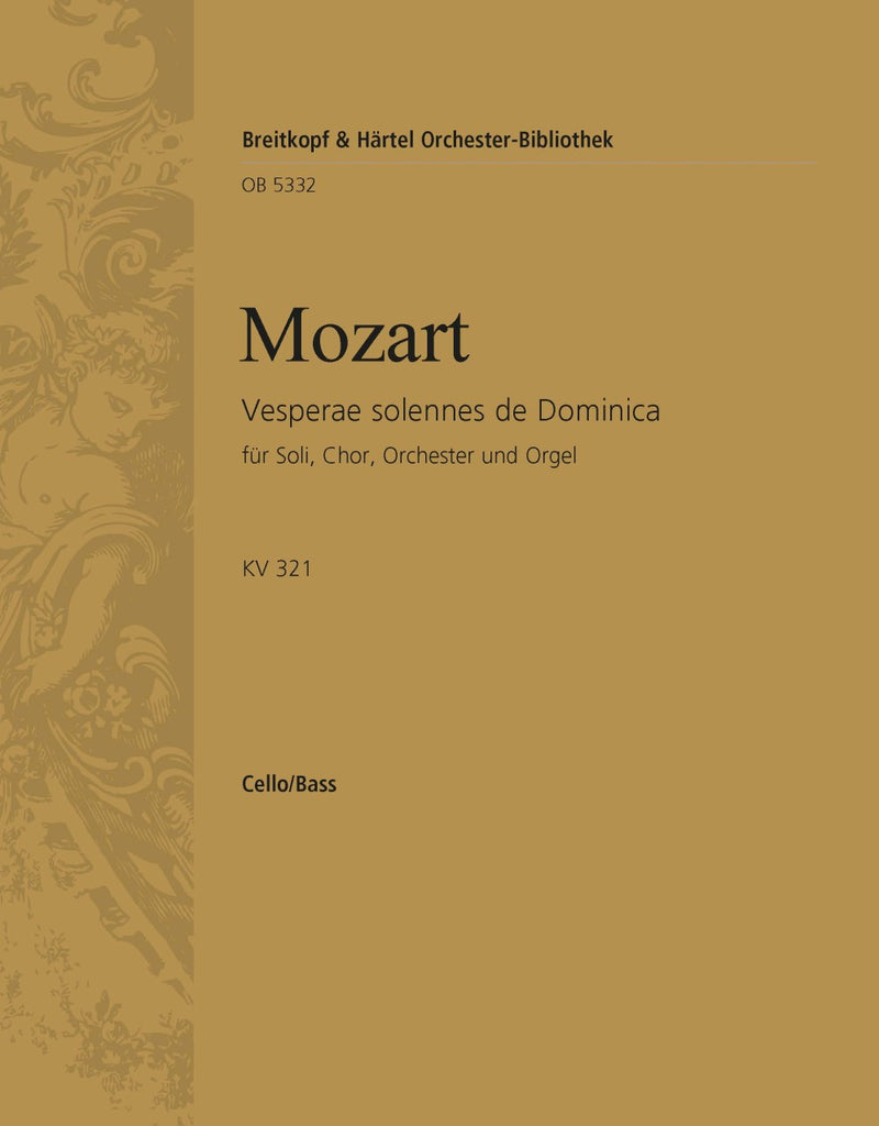 Vesperae solennes de Dominica K. 321 [basso (cello/double bass) part]
