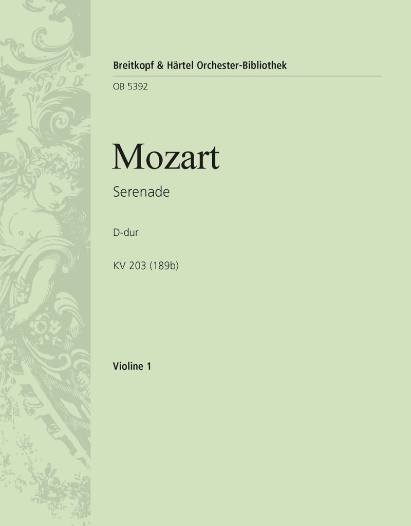 Serenade in D major K. 203 (189b) [violin 1 part]