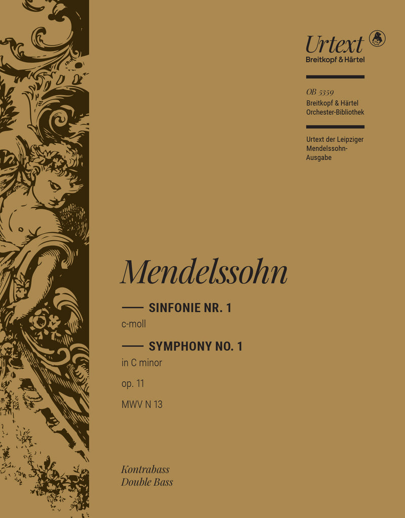 Symphony No. 1 in C minor MWV N 13 (Op. 11) [double bass part]
