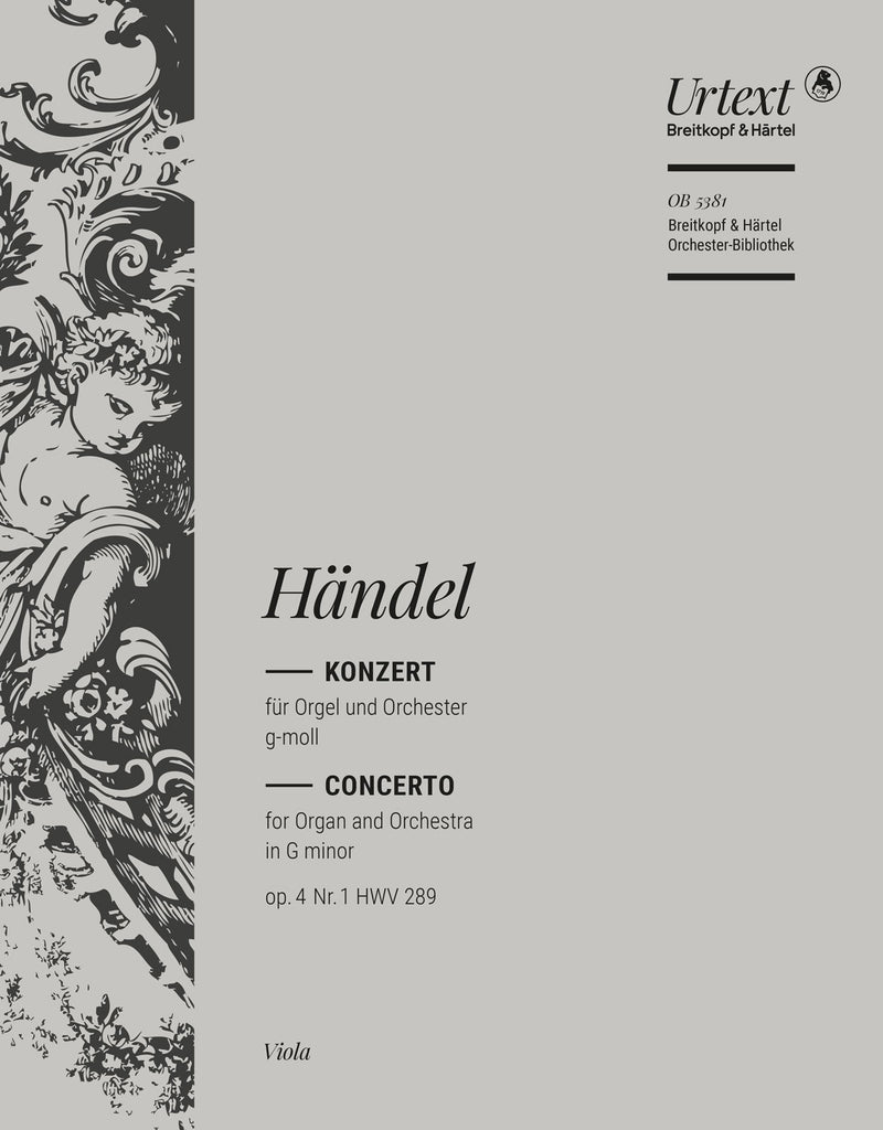 Organ Concerto (No. 1) in G minor Op. 4/1 HWV 289 [viola part]