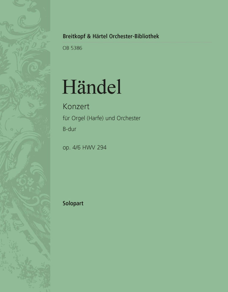 Organ Concerto (No. 6) in Bb major Op. 4/6 HWV 294 [solo harp part]