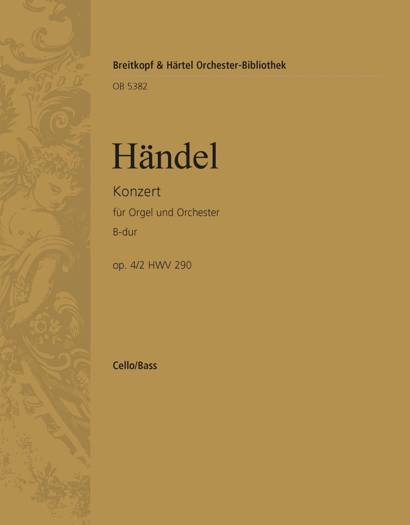 Organ Concerto (No. 2) in Bb major Op. 4/2 HWV 290 [basso (cello/double bass) part]