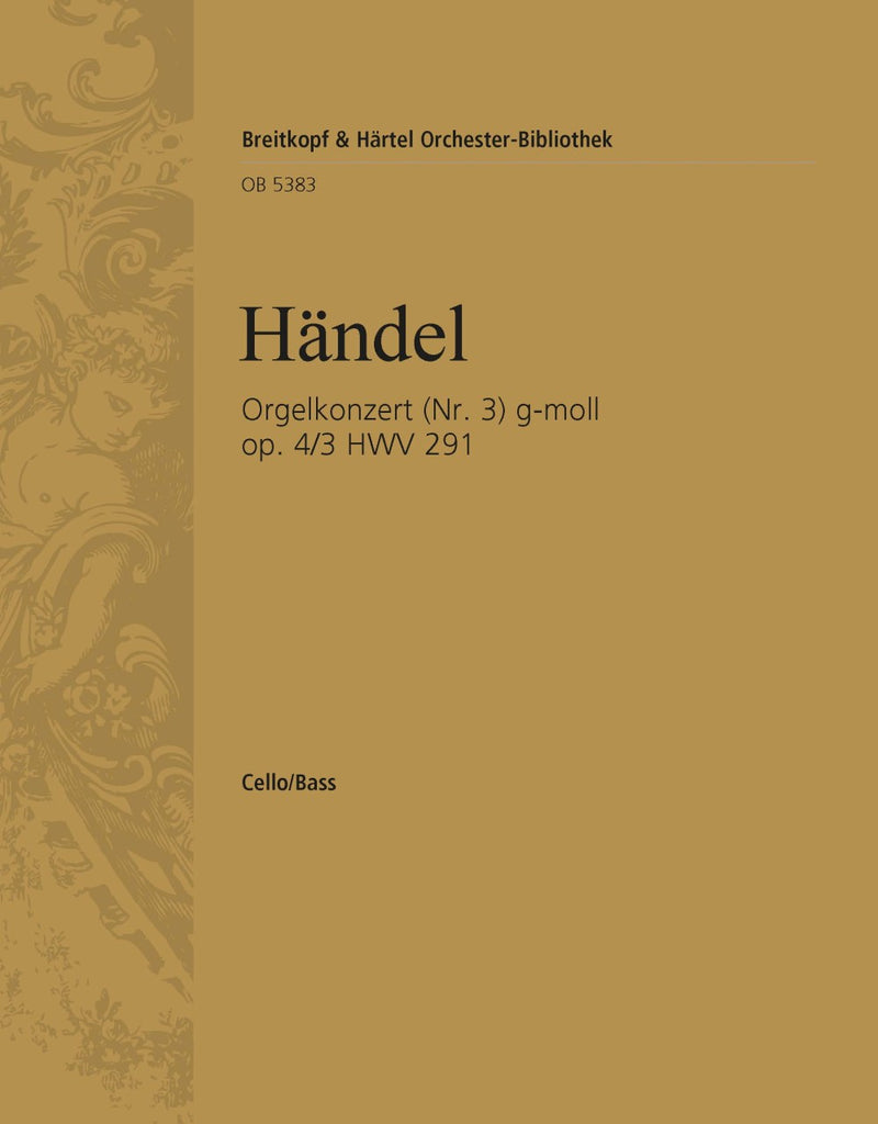 Organ Concerto (No. 3) in G minor Op. 4/3 HWV 291 [double bass part]