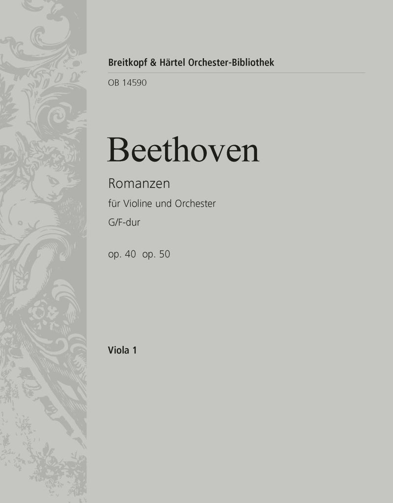 Romanzen für Violine und Orchestra, op. 40・op. 50 [viola part]