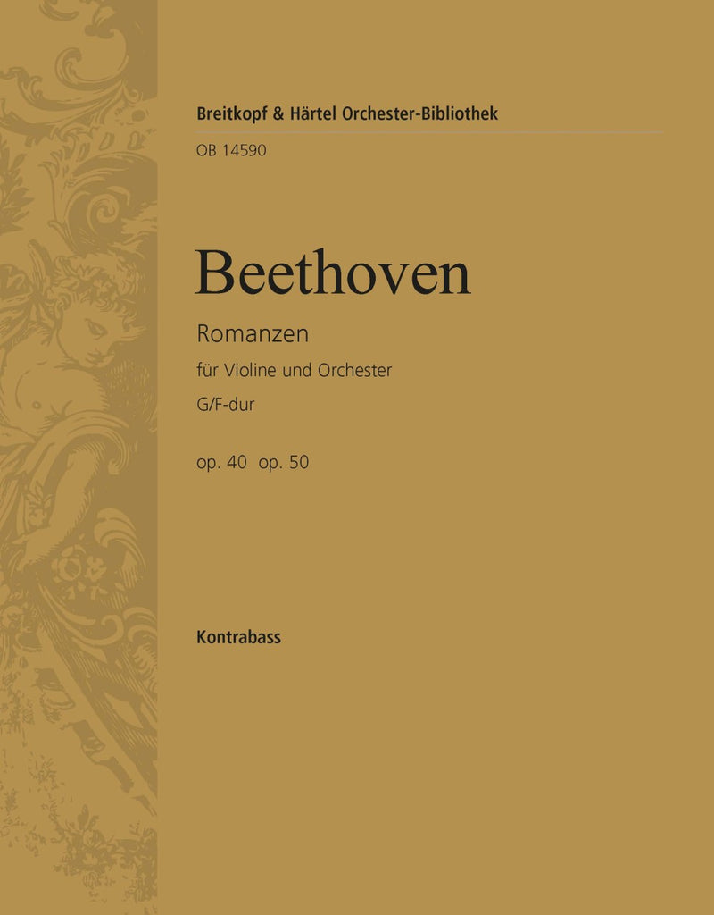 Romanzen für Violine und Orchestra, op. 40・op. 50 [double bass part]