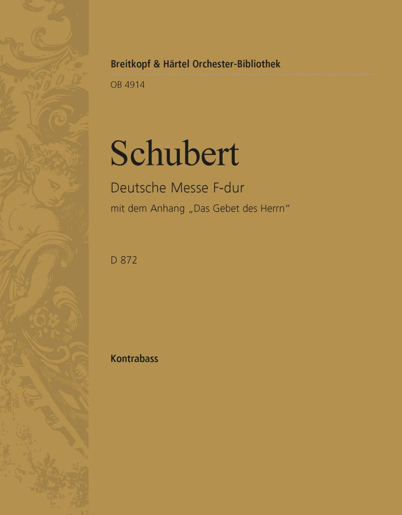 Deutsche Messe in F major D 872 [double bass part]