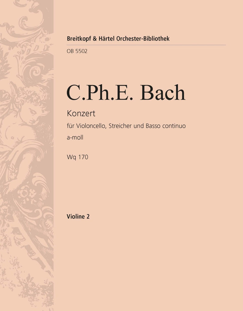 Violoncello Concerto in A minor Wq 170 [violin 2 part]