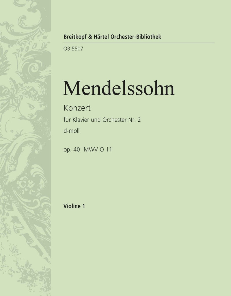 Piano Concerto No. 2 in D minor MWV O 11 Op. 40 [violin 1 part]