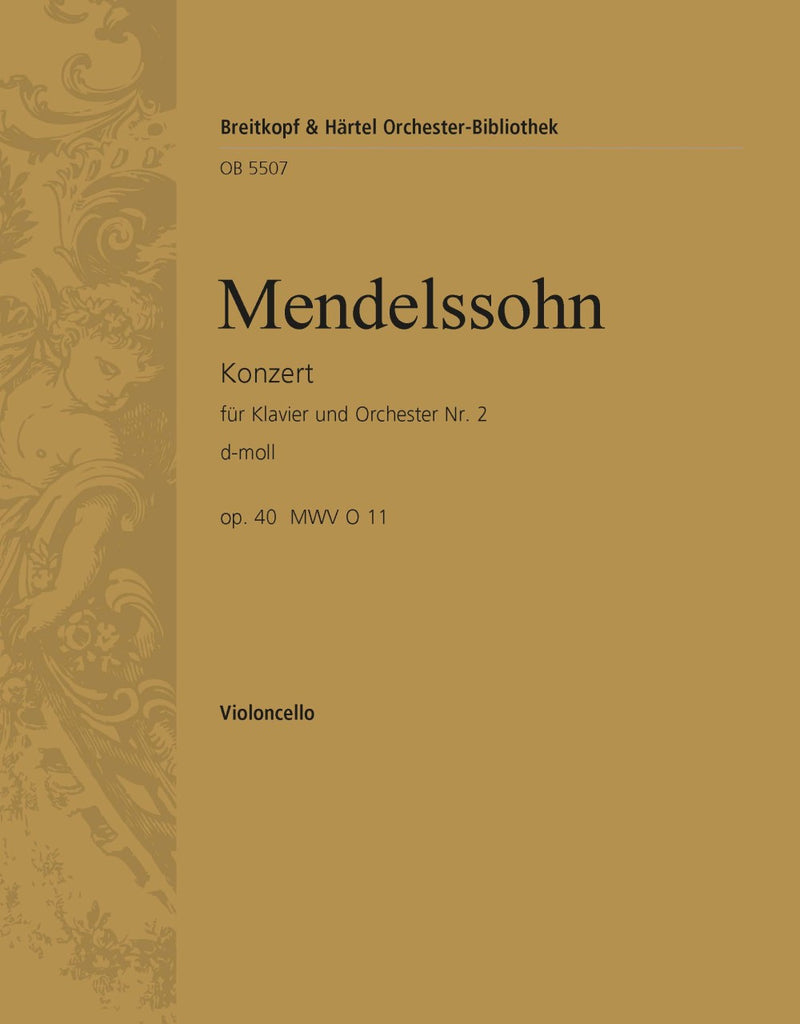 Piano Concerto No. 2 in D minor MWV O 11 Op. 40 [violoncello part]