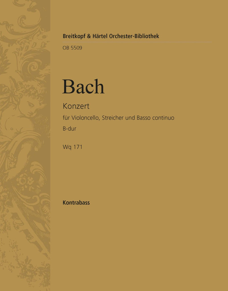 Violoncello Concerto in Bb major Wq 171（double bass part）