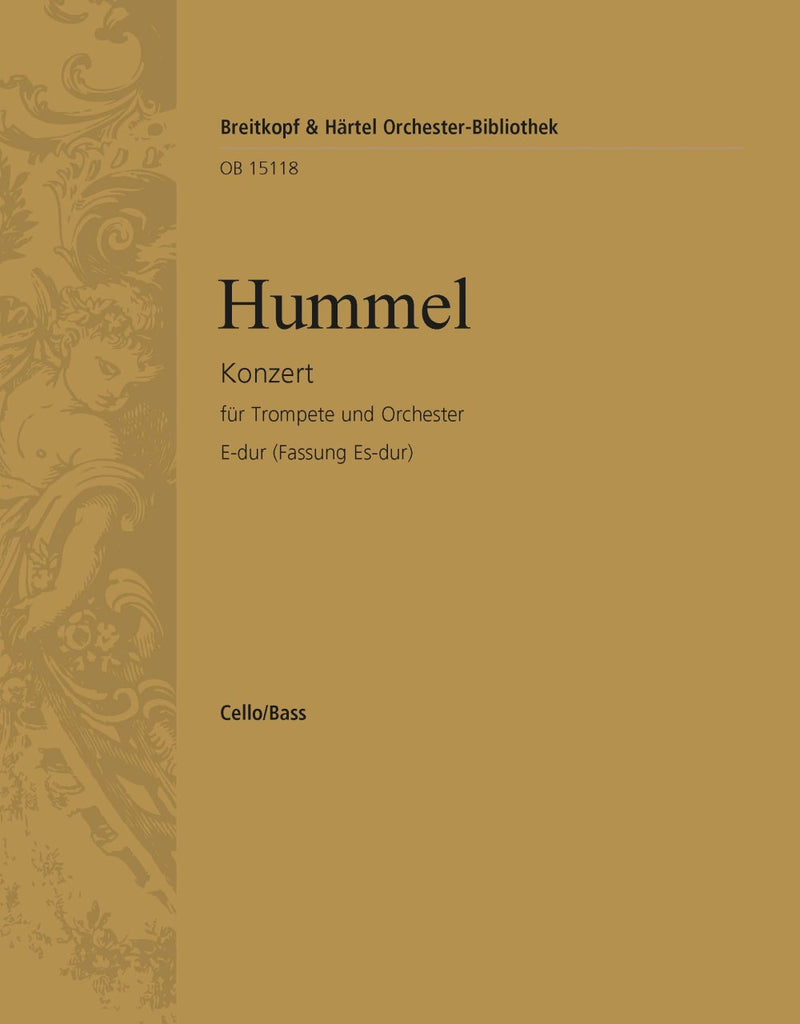 Trumpet Concerto in E major – Version in Eb major [basso (cello/double bass) part]